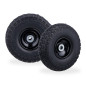 Relaxdays Roue de Diable Set de 2, Caoutchouc 260x85 mm, increvables, 16 mm, 4.1/3.5-4 essieu, jusqu'à 150kg, Noir Relaxdays Roue de Diable Set de 2, Caoutchouc 260x85 mm, increvables, 16 mm, 4.1/3.5-4 essieu, jusqu'à 150kg, Noir