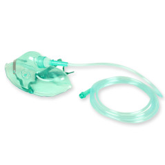 Fiab - Masque à oxygène jetable, utilisable pour aérosolthérapie et oxygénothérapie, avec tube flexible, pour adultes, 34166