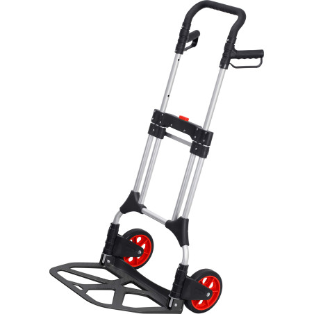 Meister 8985710 200 kg Capacity Foldable with Wheels Triple Height Adjustable Handle Large Loading Area with Solid Rubber Tread