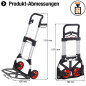 Meister 8985710 200 kg Capacity Foldable with Wheels Triple Height Adjustable Handle Large Loading Area with Solid Rubber Tread Meister 8985710 200 kg Capacity Foldable with Wheels Triple Height Adjustable Handle Large Loading Area with Solid Rubber Tread