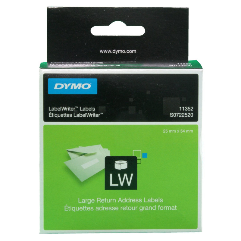 DYMO Removable White name badge 89mm x 41mm, 11356 (89mm x 41mm 300 labels/roll,)