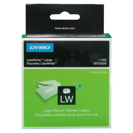 DYMO Removable White name badge 89mm x 41mm, 11356 (89mm x 41mm 300 labels/roll,)