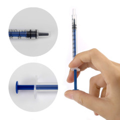 LUTER 12 Pièces 1ml Seringues en Plastique, Sans Seringue à Aiguille avec Mesure pour Expérience Scientifique, Distribution, Mes
