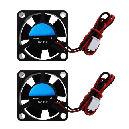 Create idea 2pcs 3010 Imprimante 3D DC 12V Ventilateur de Refroidissement sans Balai Connecteur de Borne à 2 Broches Roulement H