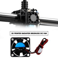 Create idea 2pcs 3010 Imprimante 3D DC 12V Ventilateur de Refroidissement sans Balai Connecteur de Borne à 2 Broches Roulement H