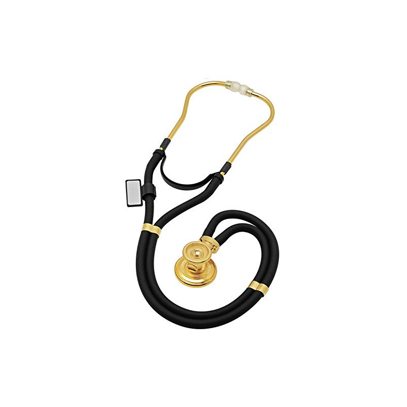 MDF Sprague Rappaport Stéthoscope - Pavillon Double Et Interchangeable (Pour Adulte, Enfant, Nourrisson) - Noir/Or (MDF767-K11) MDF Sprague Rappaport Stéthoscope - Pavillon Double Et Interchangeable (Pour Adulte, Enfant, Nourrisson) - Noir/Or (MDF767-K11)