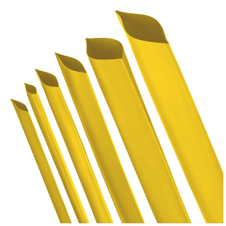 ISOLATECH Gaine Thermorétractable Ø30mm x 1m - Jaune - Rapport de Rétraction 2:1 - Polyoléfine - Sans Adhésif - Résistante aux U