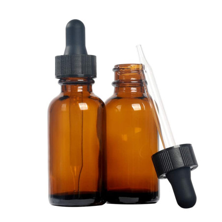 Magic Season Boston Bouteilles Rondes en Verre (Ambré/30 ml avec Compte-gouttes/2 Pièces)