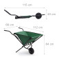 Relaxdays Brouette pliable pouvant être accrochée au mur, charge max. 30 kg, H x L x P : 66 x 42 x 112 cm, verte, Vert Relaxdays Brouette pliable pouvant être accrochée au mur, charge max. 30 kg, H x L x P : 66 x 42 x 112 cm, verte, Vert