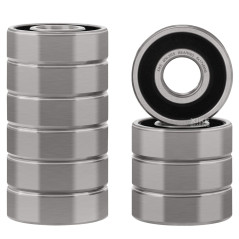 XiKe 606-2RS Roulement à Billes à Double Étanchéité 6x17x6mm Acier au Chrome et Pré-lubrifiés, 606RS Roulements à billes miniatu