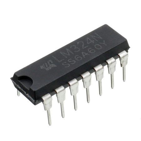 BOJACK LM324N amplificateur opérationnel à quatre canaux 14 broches DIP-14 (pack de 25 pièces)