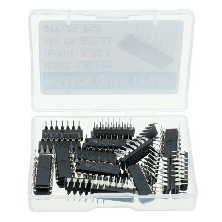 BOJACK LM324N amplificateur opérationnel à quatre canaux 14 broches DIP-14 (pack de 25 pièces)