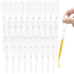 20 pièces 3 ML Pipettes de transfert en plastique,pipettes jetables de mesure,compte-gouttes jetables,pour Laboratory Experiment