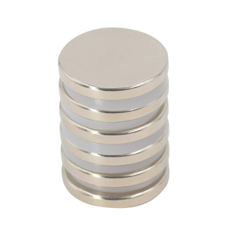 Magnetpro Aimant de disque en néodyme 25 mm dia x 3 mm d'épaisseur 6 kg Pull (paquet de 6)