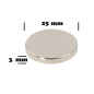 Magnetpro Aimant de disque en néodyme 25 mm dia x 3 mm d'épaisseur 6 kg Pull (paquet de 6) Magnetpro Aimant de disque en néodyme 25 mm dia x 3 mm d'épaisseur 6 kg Pull (paquet de 6)
