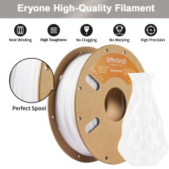 ERYONE PETG Filament 1.75mm, Filament PETG for 3D Printer 1KG, +/-0.03mm, Blanc