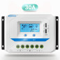 SolaMr 30A Régulateur de Charge Solaire 12V/24V Contrôleur de Charge Solaire avec Ecran LCD et Double Port USB - 30A SolaMr 30A Régulateur de Charge Solaire 12V/24V Contrôleur de Charge Solaire avec Ecran LCD et Double Port USB - 30A