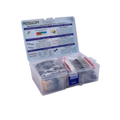 Mogaopi Kit de composants électroniques et 1390 pièces, diodes LED, résistances à film métallique, condensateur électrolytique,
