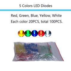 Mogaopi Kit de composants électroniques et 1390 pièces, diodes LED, résistances à film métallique, condensateur électrolytique,
