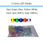 Mogaopi Kit de composants électroniques et 1390 pièces, diodes LED, résistances à film métallique, condensateur électrolytique, Mogaopi Kit de composants électroniques et 1390 pièces, diodes LED, résistances à film métallique, condensateur électrolytique,