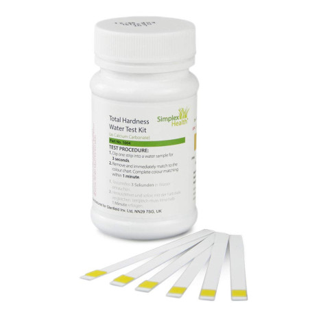 Simplex Health Total Dureté l'eau Bandelettes de Test, 50 Bandes