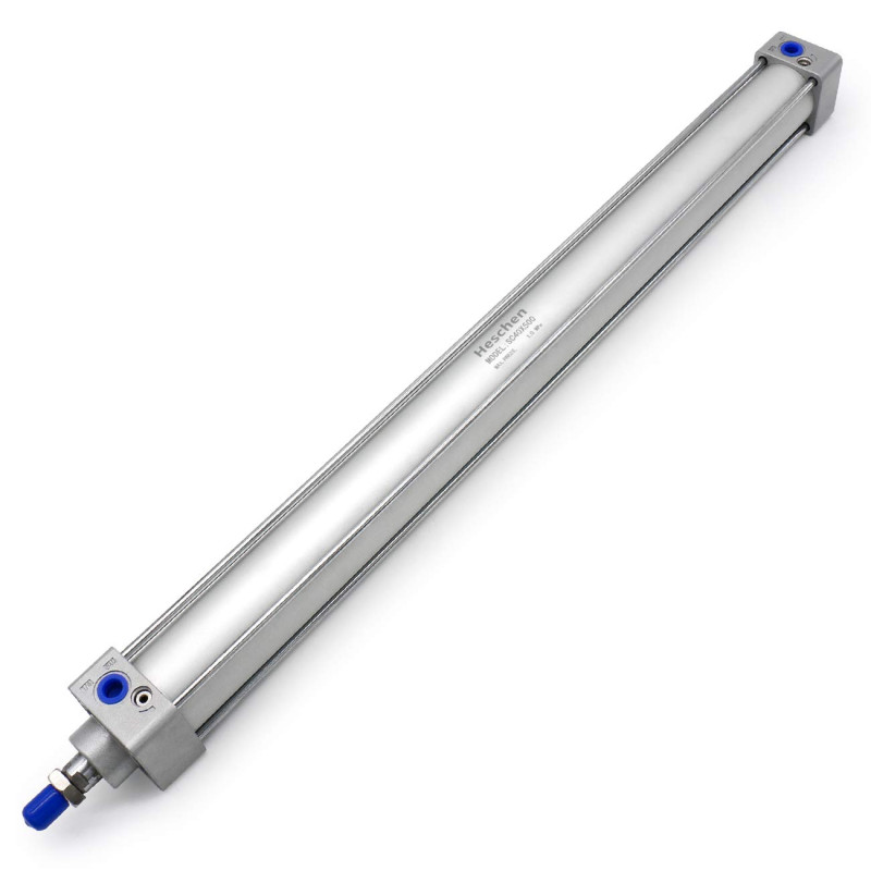 Heschen Vérin pneumatique Standard, SC 40-500, PT1/4'' Port, Alésage 40mm, Course 500mm, Double effet Heschen Vérin pneumatique Standard, SC 40-500, PT1/4'' Port, Alésage 40mm, Course 500mm, Double effet