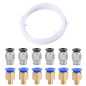 QitinDasen 3 Mètres 3D Imprimante PTFE Téflon Tube, avec 6 Pièces PC4-M6 Pneumatique Connecteur et 6 Pièces PC4-M10 Pneumatique QitinDasen 3 Mètres 3D Imprimante PTFE Téflon Tube, avec 6 Pièces PC4-M6 Pneumatique Connecteur et 6 Pièces PC4-M10 Pneumatique