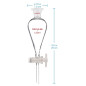 stonylab 125ml Entonnoir Séparateur à Paroi épaisse en Verre Borosilicaté, Separatory Funnel avec Joints 24/29 et Robinet en PTF stonylab 125ml Entonnoir Séparateur à Paroi épaisse en Verre Borosilicaté, Separatory Funnel avec Joints 24/29 et Robinet en PTF