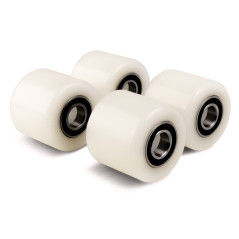Ensemble de 4 galets de transpalette (kit de 4, diamètre de 82mm, largeur de 70mm) galet de charge en nylon/roue avec roulements