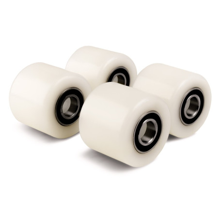 Ensemble de 4 galets de transpalette (kit de 4, diamètre de 82mm, largeur de 70mm) galet de charge en nylon/roue avec roulements