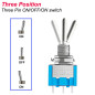 Gebildet 12pièces MTS-103 Mini Interrupteur à Bascule 125VAC 6A ON/OFF/ON SPDT, Micro Interrupteur à Levier 3 Broches 3 Position Gebildet 12pièces MTS-103 Mini Interrupteur à Bascule 125VAC 6A ON/OFF/ON SPDT, Micro Interrupteur à Levier 3 Broches 3 Position