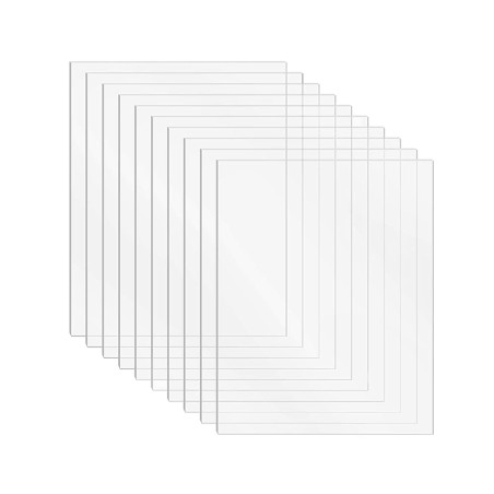 DRERIO 10 Pcs Plaque Acrylique Transparente, 10x15cm - 1mm Place Transparent, Feuille de Plastique pour Cadre Photo, Présentatio