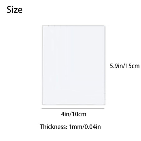 DRERIO 10 Pcs Plaque Acrylique Transparente, 10x15cm - 1mm Place Transparent, Feuille de Plastique pour Cadre Photo, Présentatio