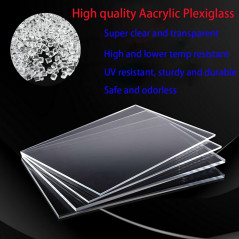 DRERIO 10 Pcs Plaque Acrylique Transparente, 10x15cm - 1mm Place Transparent, Feuille de Plastique pour Cadre Photo, Présentatio