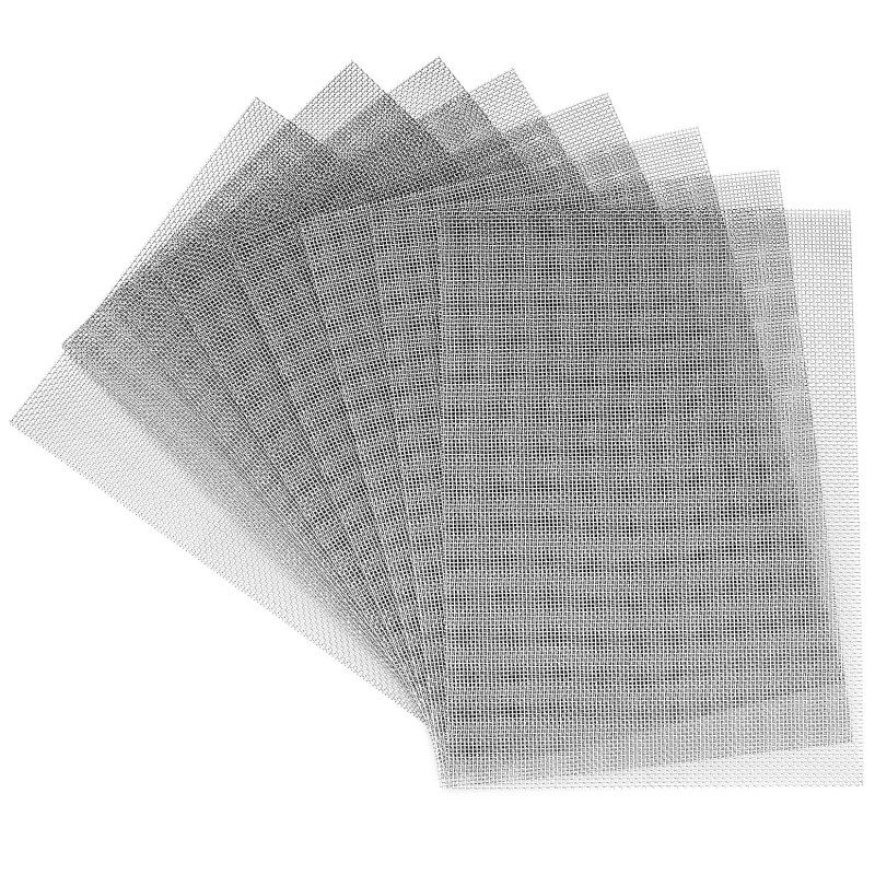 8 Pièces Grillage Fin en Acier Inoxydable, 15x21 cm 20 Mailles Fil Tissé de Treillis Métallique, Grillage Anti Rongeur pour Mous 8 Pièces Grillage Fin en Acier Inoxydable, 15x21 cm 20 Mailles Fil Tissé de Treillis Métallique, Grillage Anti Rongeur pour Mous
