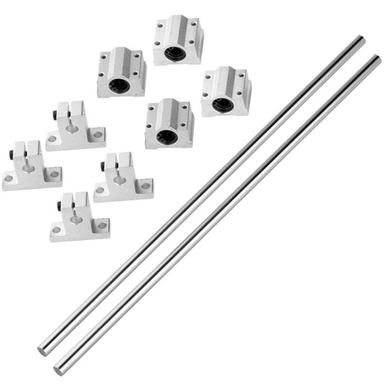 S SIENOC 500mm 3D Imprimantes & CNC φ8mm Axe Optique/Linéaire/Guidage Linéaire de Précision 45# en Acier Chromé + Support Vertic S SIENOC 500mm 3D Imprimantes & CNC φ8mm Axe Optique/Linéaire/Guidage Linéaire de Précision 45# en Acier Chromé + Support Vertic