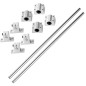 S SIENOC 500mm 3D Imprimantes & CNC φ8mm Axe Optique/Linéaire/Guidage Linéaire de Précision 45# en Acier Chromé + Support Vertic S SIENOC 500mm 3D Imprimantes & CNC φ8mm Axe Optique/Linéaire/Guidage Linéaire de Précision 45# en Acier Chromé + Support Vertic