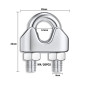 20 Pièces Serre Cable Acier M4 Serre Cable Inox 304 U Boulon Clip de Câble Métalliques pour Câble Métallique en Acier de 4 mm Co 20 Pièces Serre Cable Acier M4 Serre Cable Inox 304 U Boulon Clip de Câble Métalliques pour Câble Métallique en Acier de 4 mm Co
