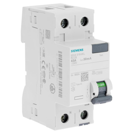 Interrupteur différentiel 30 mA 63 A Type AC