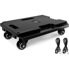 Ronlap Chariot de transport à roulettes Charge maximale 200 kg 40,5 x 28 cm Aide au déménagement Extensible, avec 2 cordes élast
