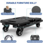 Ronlap Chariot de transport à roulettes Charge maximale 200 kg 40,5 x 28 cm Aide au déménagement Extensible, avec 2 cordes élast Ronlap Chariot de transport à roulettes Charge maximale 200 kg 40,5 x 28 cm Aide au déménagement Extensible, avec 2 cordes élast