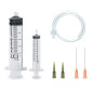 Set de seringues - 60ml Softmatik LuerLock + 10ml Softmatik Luer Syringe avec aiguille émoussée de 40mm, 2x embout de dosage et Set de seringues - 60ml Softmatik LuerLock + 10ml Softmatik Luer Syringe avec aiguille émoussée de 40mm, 2x embout de dosage et