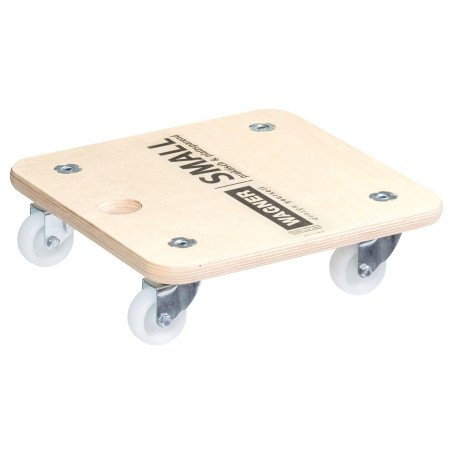 Wagner Chariot de Transport MM 1352 I 29 x 29 x 8,5 cm - Charge 250 kg - pour Objets, équipements et Meubles I Trou de préhensio