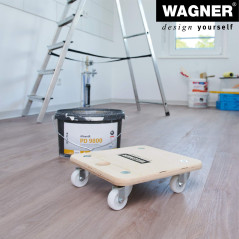Wagner Chariot de Transport MM 1352 I 29 x 29 x 8,5 cm - Charge 250 kg - pour Objets, équipements et Meubles I Trou de préhensio