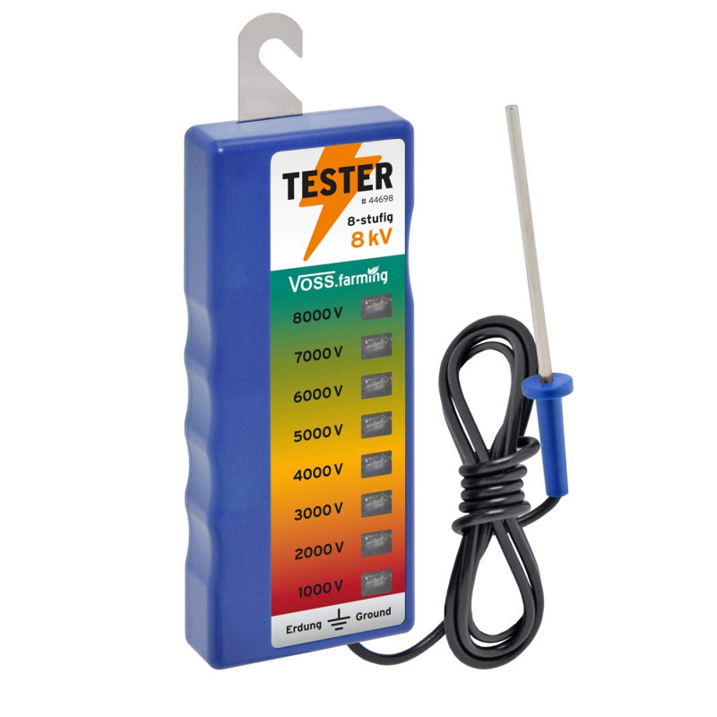 VOSS.farming Testeur de Clôture Électrique 8KV Jusqu’à 8000V / 8 Niveaux VOSS.farming Testeur de Clôture Électrique 8KV Jusqu’à 8000V / 8 Niveaux