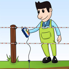 VOSS.farming Testeur de Clôture Électrique 8KV Jusqu’à 8000V / 8 Niveaux