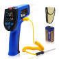 KETOTEK Thermomètre infrarouge, Pistolet de Température double Laser Sans Contact -50°C~550°C, Pyromètre avec thermocouple K Emi KETOTEK Thermomètre infrarouge, Pistolet de Température double Laser Sans Contact -50°C~550°C, Pyromètre avec thermocouple K Emi