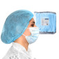Charlotte cheveux jetable - 100 charlottes jetables OneProtek (Bleu) - Pour usage Alimentaire Restauration et Médical, 53 cm, Re Charlotte cheveux jetable - 100 charlottes jetables OneProtek (Bleu) - Pour usage Alimentaire Restauration et Médical, 53 cm, Re