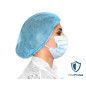 Charlotte cheveux jetable - 100 charlottes jetables OneProtek (Bleu) - Pour usage Alimentaire Restauration et Médical, 53 cm, Re Charlotte cheveux jetable - 100 charlottes jetables OneProtek (Bleu) - Pour usage Alimentaire Restauration et Médical, 53 cm, Re