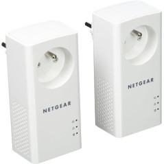 NETGEAR PLP1000-100FRS, Pack de 2 prises CPL 1000 Mbps avec Prise filtrée et 1 Port Ethernet, idéal pour avoir internet partout 